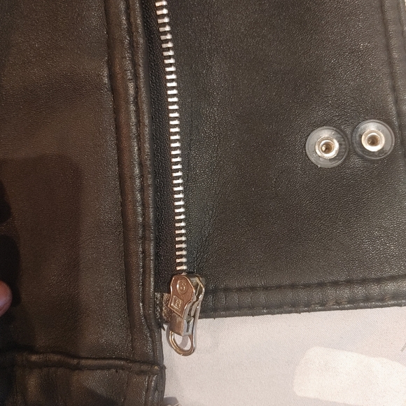 Mens Biker Style authentic leather coat - Picture 3 of 8